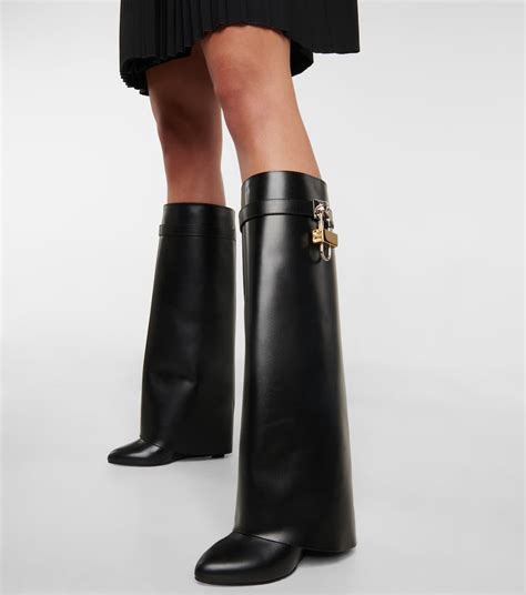 tall black givenchy shark boots|givenchy shark boots used.